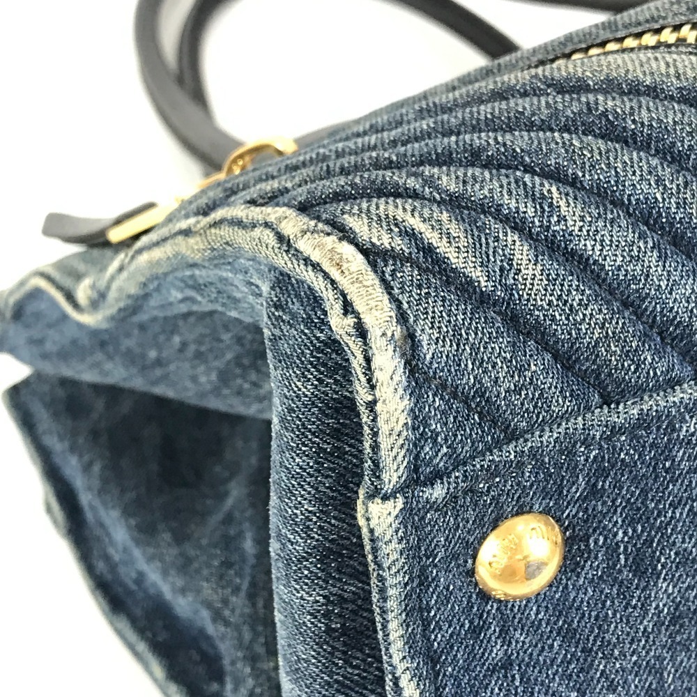 Miu Miu denim biker blue bag handbag tote - Picture 6 of 9